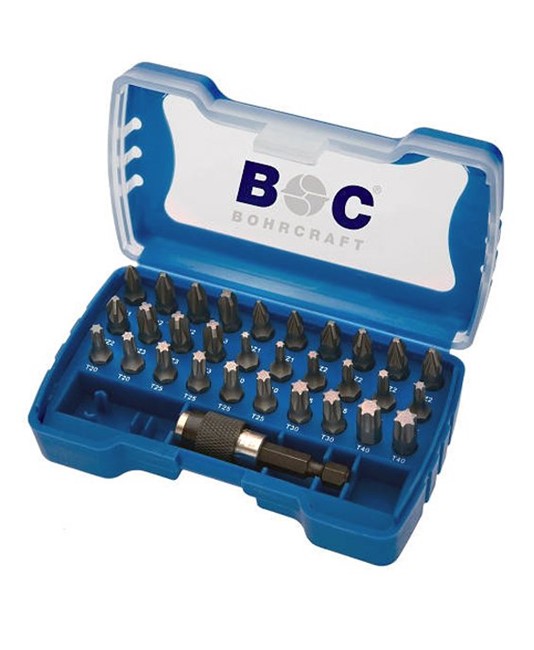 Assortimento Bits + Adattatore Sblocco Rapido 1/4" (Phillips Assortimento Bits + Adattatore Sblocco Rapido 1/4" (Phillips