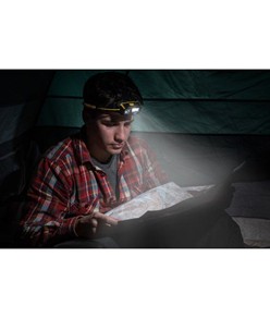 Lampada frontale a 4 funzioni resistente agli urti