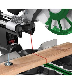Troncatrice radiale con scorrimento e proiezione laser