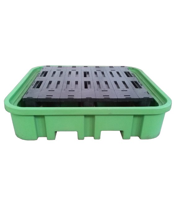 Vasca di raccolta per fusti dimensioni 132x132x h27 cm