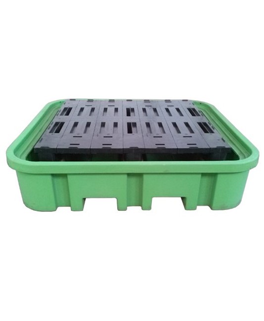 Vasca di raccolta per fusti dimensioni 132x132x h27 cm Vasca di raccolta per fusti dimensioni 132x132x h27 cm