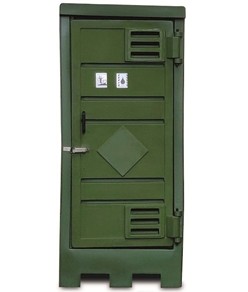 Box per esterni con vasca di raccolta per 1 fusto