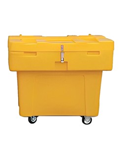 Cassa con coperchio colore giallo