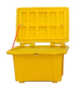 Cassa con coperchio colore giallo