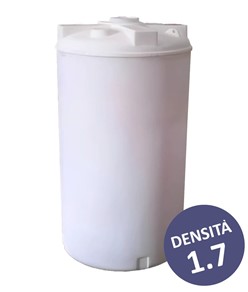 Cisterna verticale in polietilene bianco  per acidi pesanti