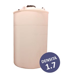 Cisterna verticale in polietilene bianco con camicia aperta  per acidi pesanti