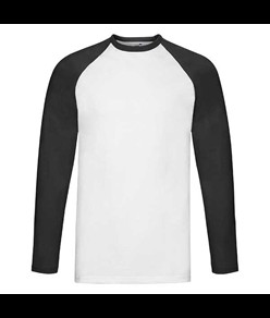 T-shirt da baseball manica lunga Fruit of the Loom