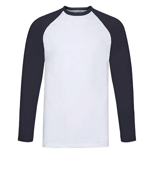 T-shirt da baseball manica lunga Fruit of the Loom T-shirt da baseball manica lunga Fruit of the Loom