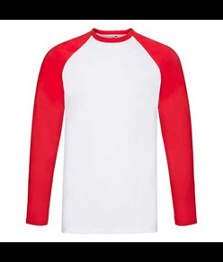 T-shirt da baseball manica lunga Fruit of the Loom