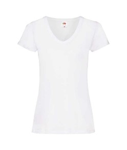 T-shirt donna con scollo a v Fruit of the Loom