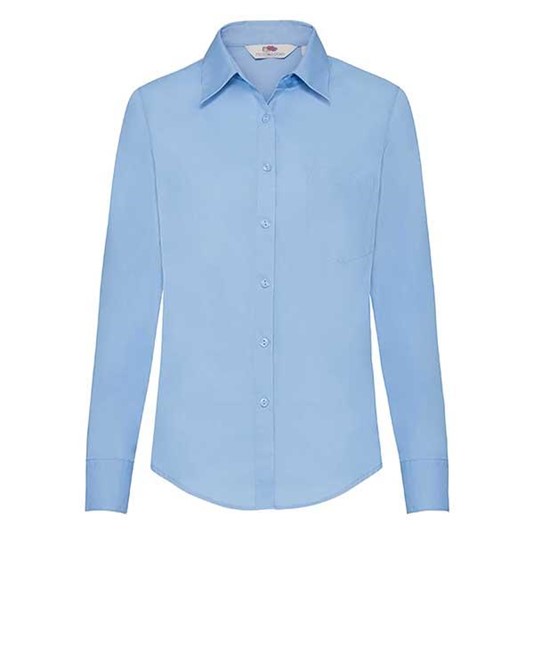 Camicia donna in popeline manica lunga Fruit of the Loom Camicia donna in popeline manica lunga Fruit of the Loom