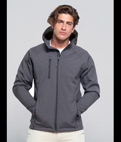 Giubbotto con cappuccio Softshell con zip lunga JHK