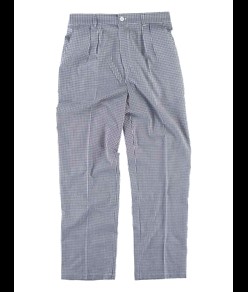 Pantaloni con quadretti con elastico in vita Workteam