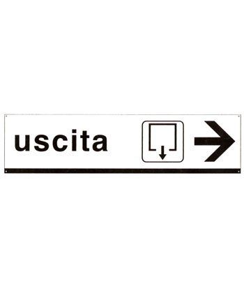 Cartello indicazioni 'uscita'