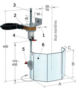 Schermo di ricambio in policarbonato per modello PTR02/180