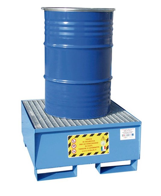 Vasca di contenimento liquidi per fusto 200 lt Vasca di contenimento liquidi per fusto 200 lt
