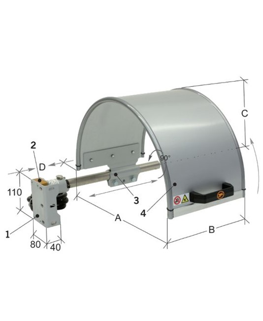 Protezione coprimandrino per tornio Protezione coprimandrino per tornio