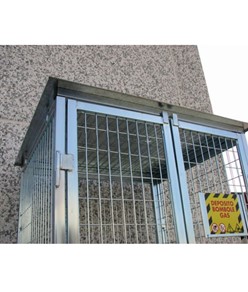 Deposito per bombole in acciaio zincato Deposito per bombole in acciaio zincato