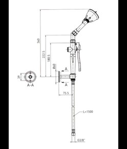 Doccia lavaocchi doppia da parete