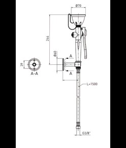 Doccetta lavaocchi da parete