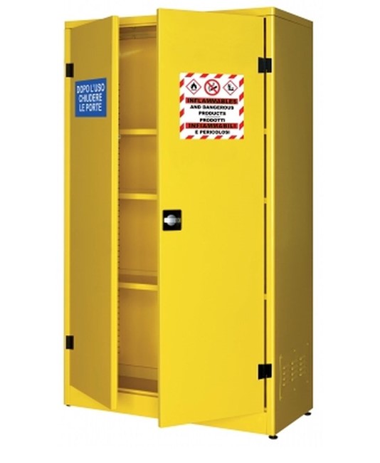 Armadio per liquidi infiammabili a due ante Armadio per liquidi infiammabili a due ante