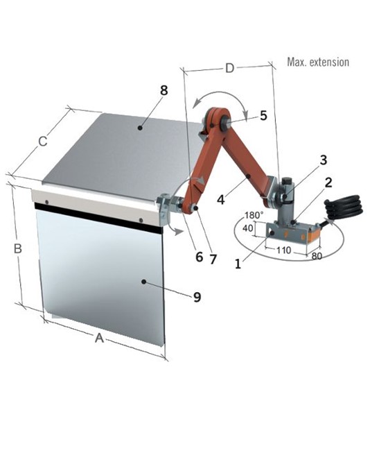 Protezione per tornio medio piccolo Protezione per tornio medio piccolo