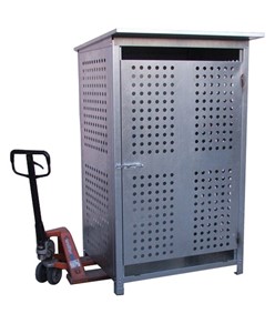 Armadio in acciaio zincato per stoccaggio di 12 bombole. Armadio in acciaio zincato per stoccaggio di 12 bombole.