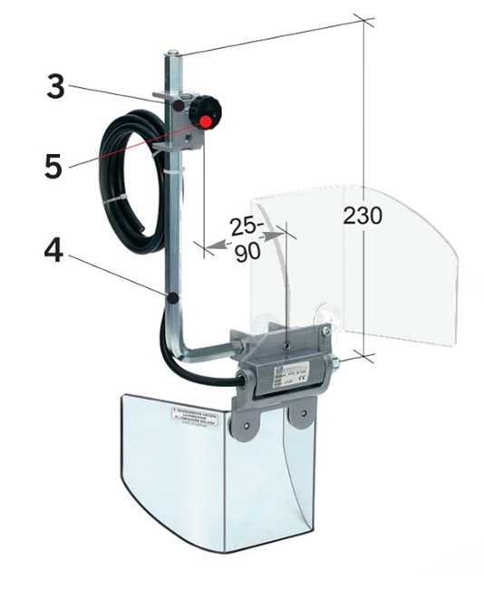 Protezione per trapano a colonna di medie dimensioni Protezione per trapano a colonna di medie dimensioni