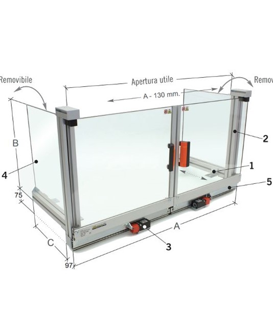Protezione perimetrale per tavola fresatrice Protezione perimetrale per tavola fresatrice