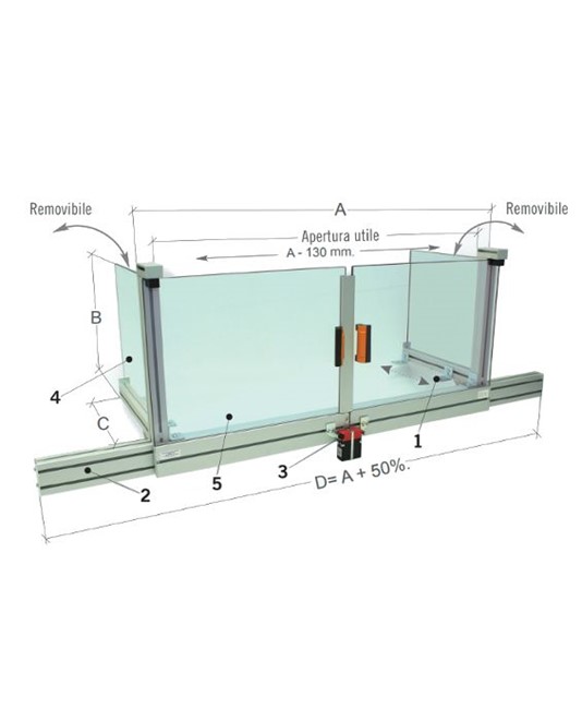Protezione perimetrale per fresatrice Protezione perimetrale per fresatrice