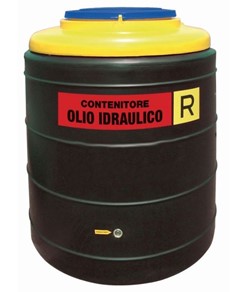 Contenitore in polietilene per raccolta olio idraulico con capacità 300 L