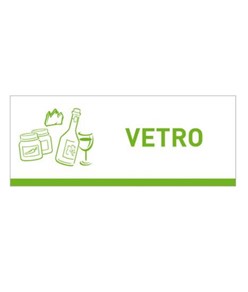 Etichetta adesiva rifiuti raccolta differenziata