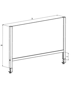 Pannello divisorio per scrivanie
