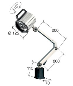 Lampada a led per macchine utensili