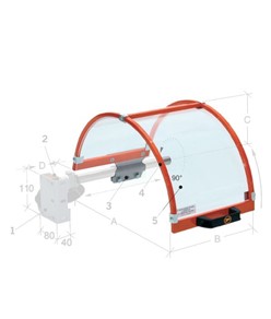 Solo Schermo per protezione copri mandrino per tornio