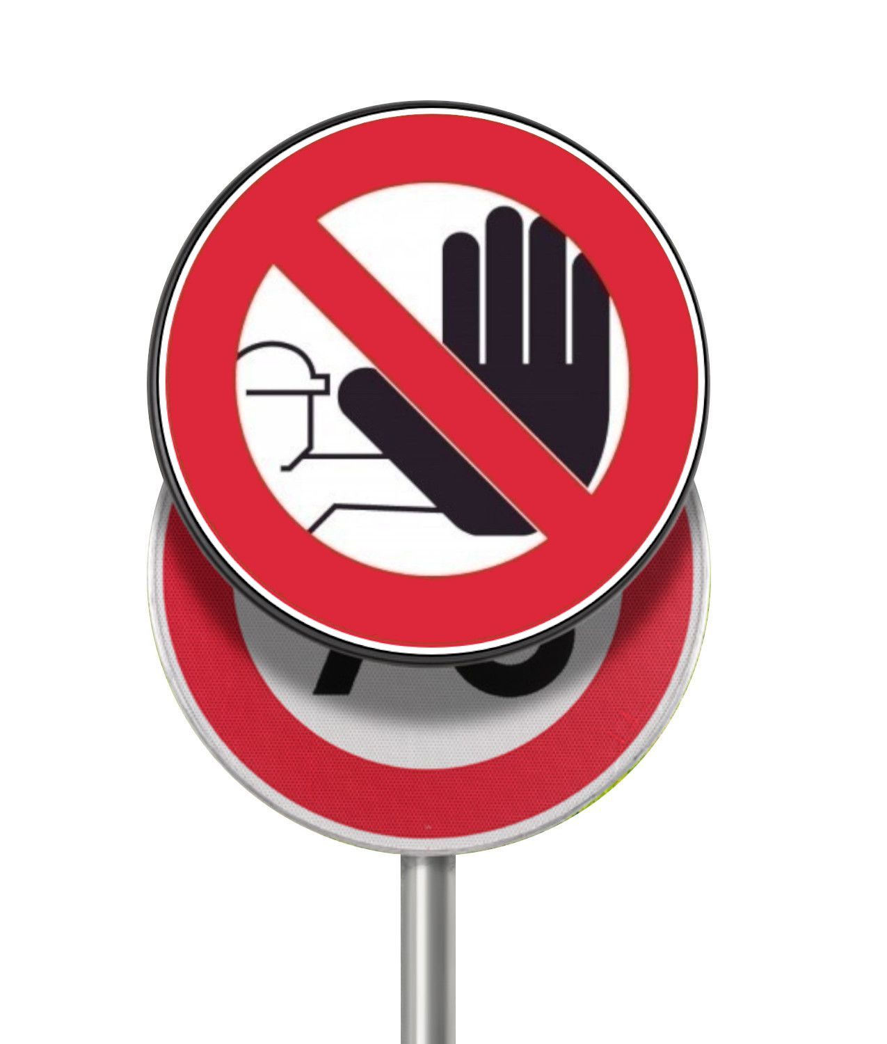 Pannello per copertura/sostituzione temporanea dei cartelli stradali tondi