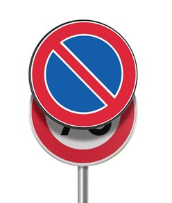 Pannello per copertura/sostituzione temporanea dei cartelli stradali tondi