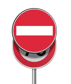 Pannello per copertura/sostituzione temporanea dei cartelli stradali tondi