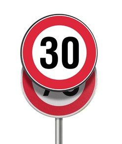 Pannello per copertura/sostituzione temporanea dei cartelli stradali tondi