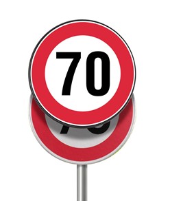 Pannello per copertura/sostituzione temporanea dei cartelli stradali tondi