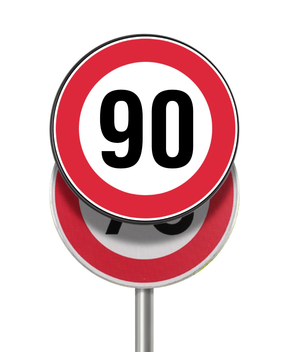 Pannello per copertura/sostituzione temporanea dei cartelli stradali tondi