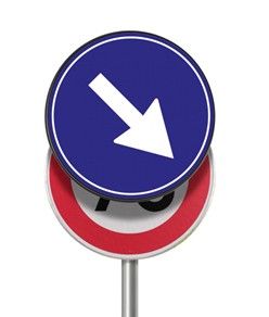 Pannello per copertura/sostituzione temporanea dei cartelli stradali tondi