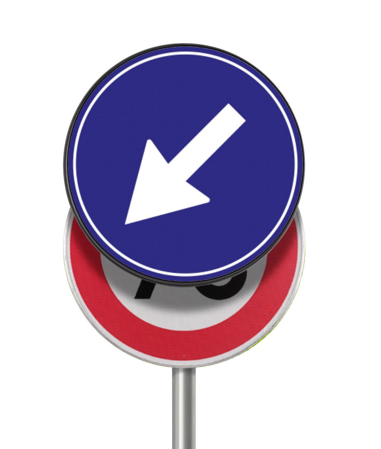 Pannello per copertura/sostituzione temporanea dei cartelli stradali tondi