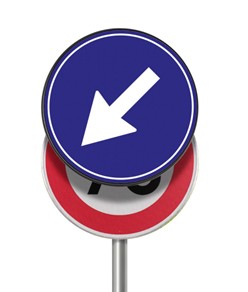 Pannello per copertura/sostituzione temporanea dei cartelli stradali tondi