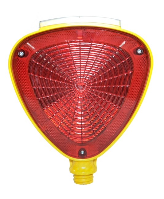 Lampeggiatore led con batteria e pannello solare per paletti o transenne codice ZEP Lampeggiatore led con batteria e pannello solare per paletti o transenne codice ZEP