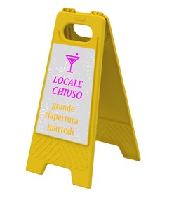 Cavalletto segnaletico personalizzato