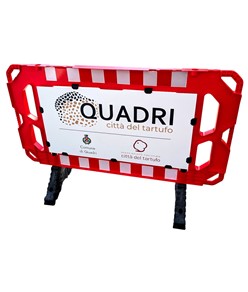 Transenna stradale pubblicitaria, in policarbonato robusto alleggerito  ZT80150 Transenna stradale pubblicitaria, in policarbonato robusto alleggerito  ZT80150