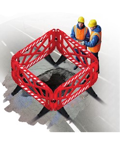 Transenna stradale pubblicitaria, in policarbonato robusto alleggerito  ZT80150 Transenna stradale pubblicitaria, in policarbonato robusto alleggerito  ZT80150