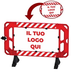 Transenna stradale pubblicitaria, in policarbonato robusto alleggerito  ZT80150 Transenna stradale pubblicitaria, in policarbonato robusto alleggerito  ZT80150