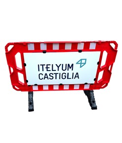 Transenna stradale pubblicitaria, in policarbonato robusto alleggerito  ZT80150 Transenna stradale pubblicitaria, in policarbonato robusto alleggerito  ZT80150